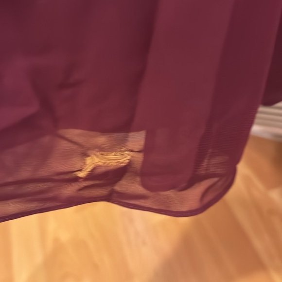 AZAZIE Simoan A-Line Sweetheart Neckline Chiffon Floor-Length Dress in Cabernet - Picture 11 of 11